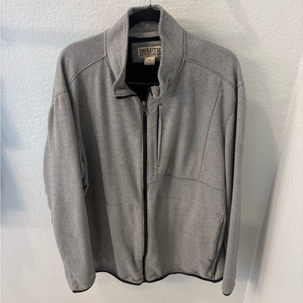 Duluth Trading Co Men's Gray Zip Up Sweater